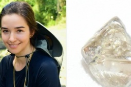 'Săn' được viên kim cương to bằng răng người, cô gái hết khóc lại cười