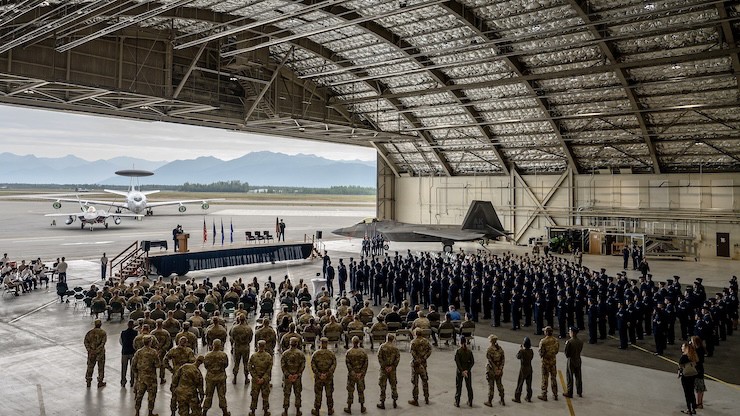 Một sự kiện của không quân Mỹ được tổ chức ở căn cứ liên hợp Elmendorf–Richardson vào ngày 15/7/2022. Ảnh: Không quân Mỹ.