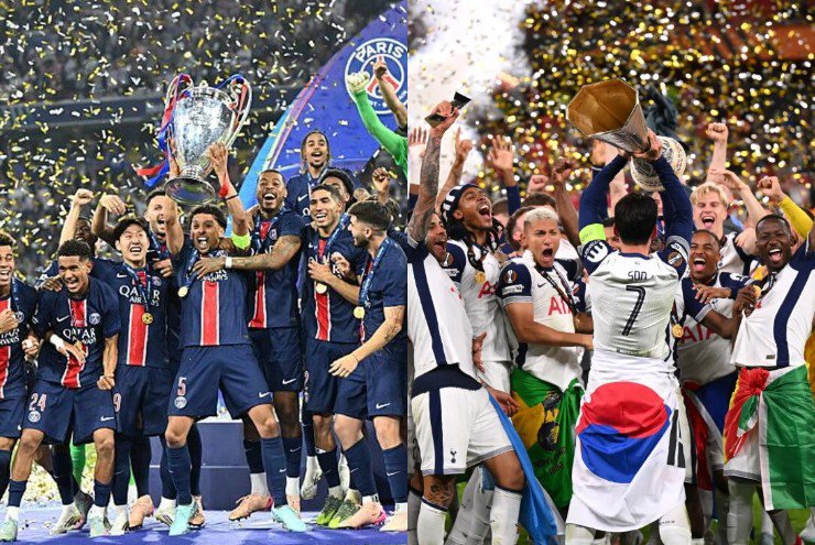 PSG và Tottenham là 2 nhà vô địch châu Âu mùa 2024/25