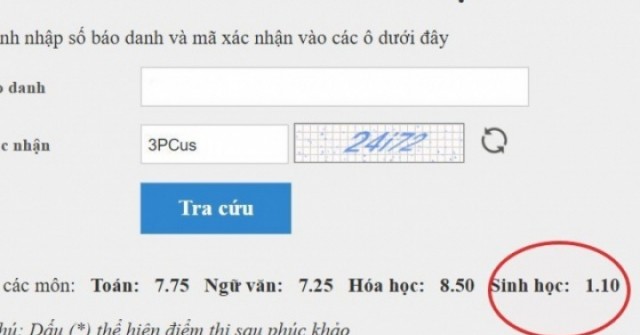 Có thí sinh từ 1,1 điểm tăng vọt lên 8,75 điểm sau phúc khảo bài thi tốt nghiệp THPT
