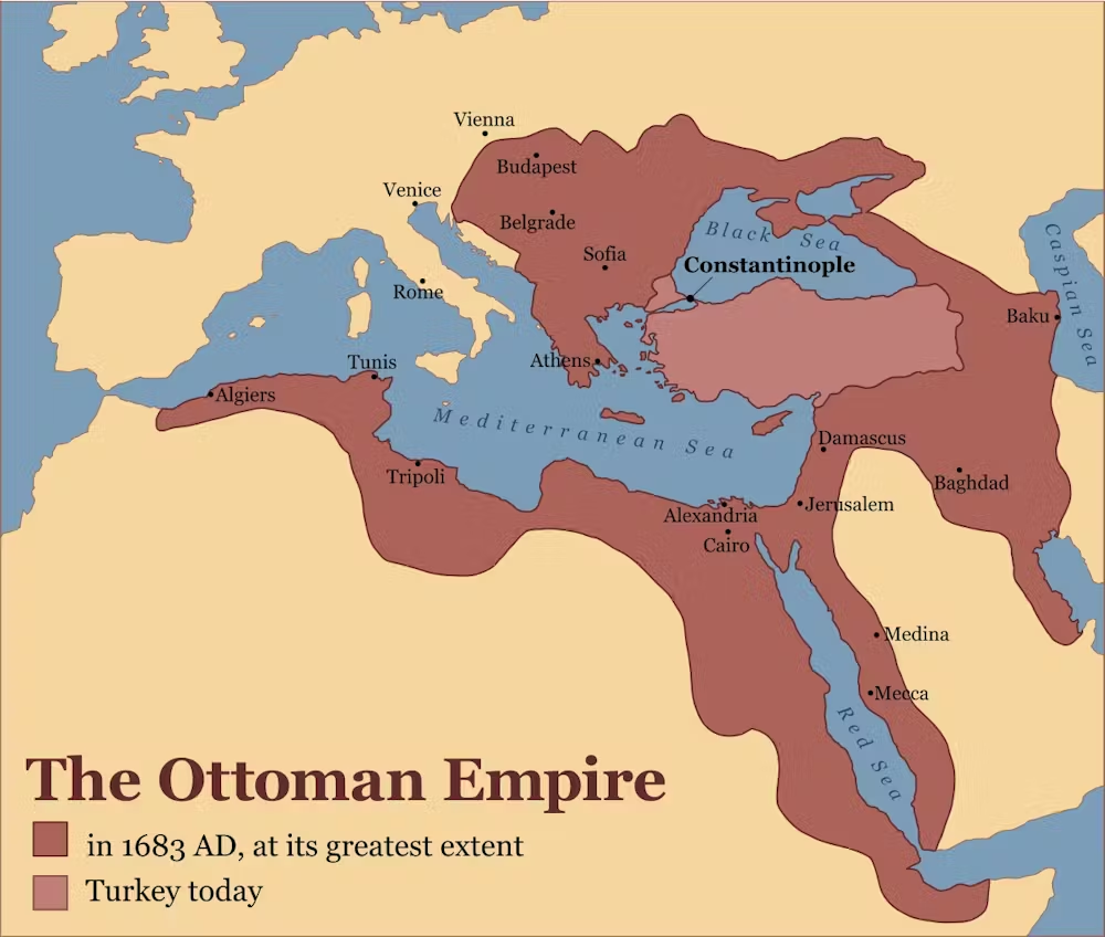 Ottoman vừa kiểm soát của ngõ Á-Âu, vừa nắm con đường tiến vào châu Phi.