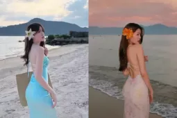 Thời trang đi biển khoe đôi chân dài cực phẩm của "bạn gái HIEUTHUHAI"