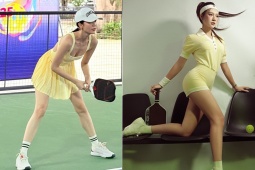 Ngọc Trinh khoe dáng nuột nà chơi pickleball, hot-girl Moon Võ dự giải quốc tế