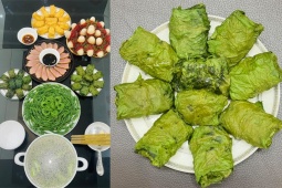 Thịt vịt cuộn với loại lá chỉ có vào mùa hè thành món ai ăn cũng "nghiện"