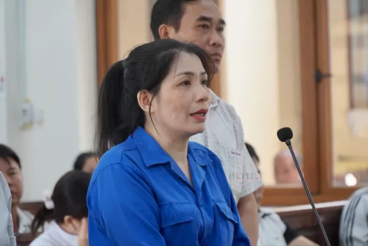 Bị cáo Đỗ Thị Liễu tại phiên tòa sơ thẩm. Ảnh: VŨ HỘI