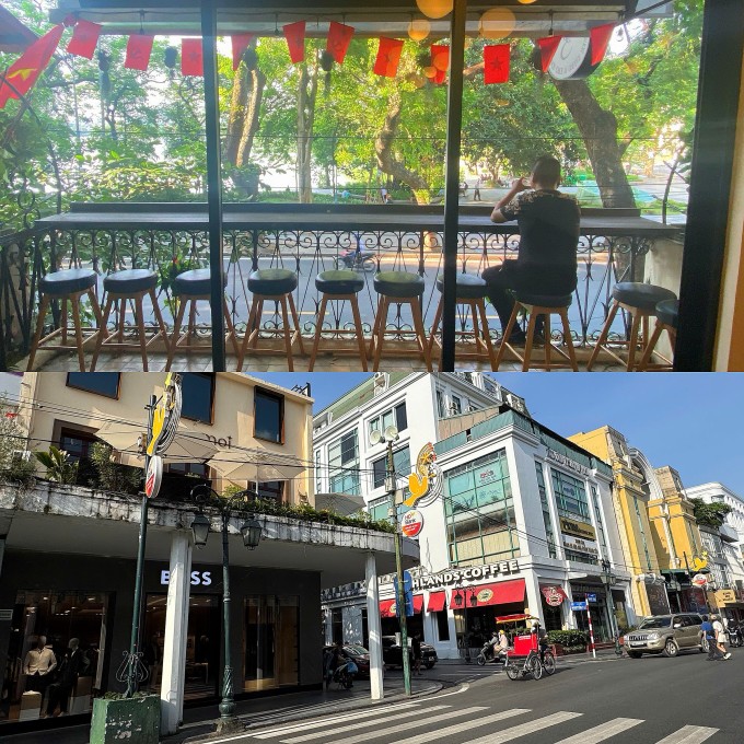 Các quán cà phê ở các tuyến phố trung tâm như Hàng Khay, Tràng Tiền, Tràng Thi, Nguyễn Thái Học kín chỗ đặt trước vào ngày 2/9. Ảnh: Quỳnh Nguyễn