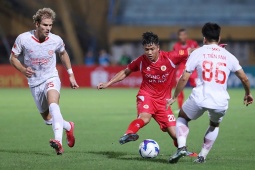 Video bóng đá Công an Hà Nội - Thể Công Viettel: 2 "vua phá lưới" rực sáng (Khai mạc V-League)