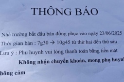 Mua đồng phục cho con, một số trường ở TP HCM không nhận chuyển khoản