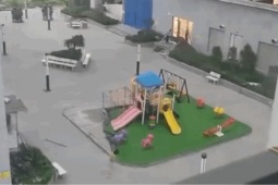 Tin tức trong ngày - Người phụ nữ tử vong do giông lốc cuốn cầu trượt bay trúng ở chung cư tại Hà Nội