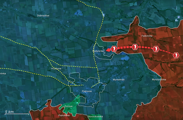 Rodynske là thị trấn cửa ngõ ở phía bắc thành phố Pokrovsk. Ảnh: Euromaidan Press.