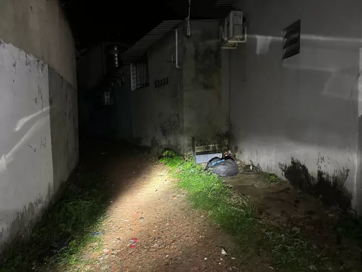 Khu vực phát hiện tài xế xe ôm bị sát hại. Ảnh: HT