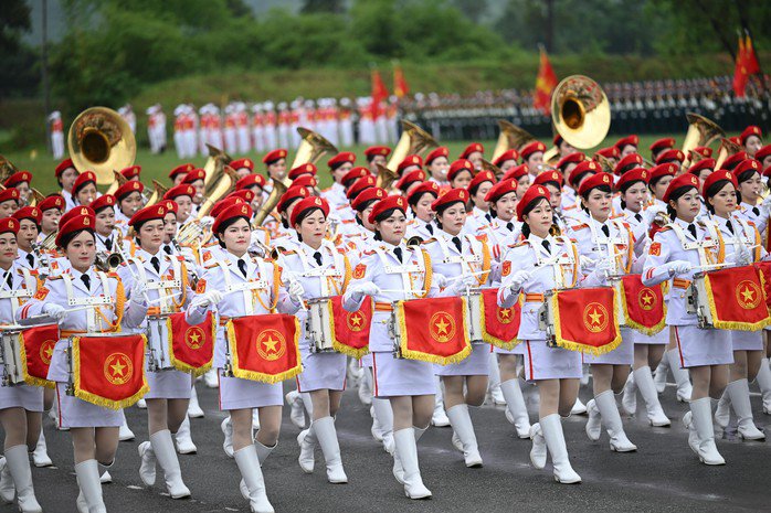 Buổi tổng hợp luyện diễu binh, diễu hành có sự tham gia của hơn 16.000 cán bộ, chiến sĩ lực lượng vũ trang