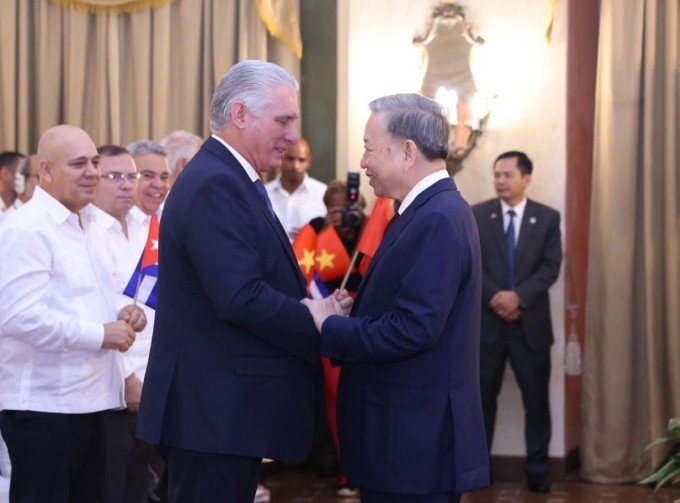 Tổng Bí thư Tô Lâm gặp Chủ tịch Cuba Miguel Diaz-Canel Bermudez trong chuyến thăm cấp nhà nước tới Cuba của Tổng Bí thư hồi tháng 9/2024. Ảnh: Lâm Khánh