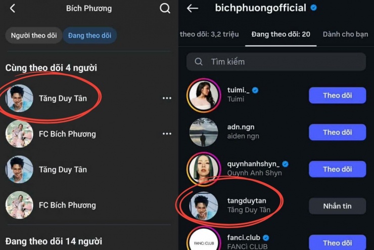Bích Phương tặng "quà online" cho Tăng Duy Tân.