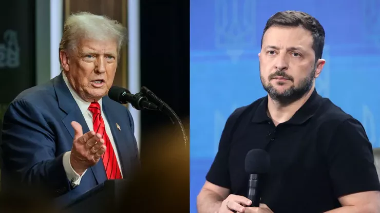 Tổng thống Mỹ Donald Trump (trái) và Tổng thống Ukraine Volodymyr Zelensky. Ảnh: WHITE HOUSE/UKRINFORM