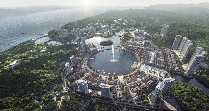 Phố cảnh khu dịch vụ du lịch phức hợp cao cấp casino tại Khu kinh tế Vân Đồn