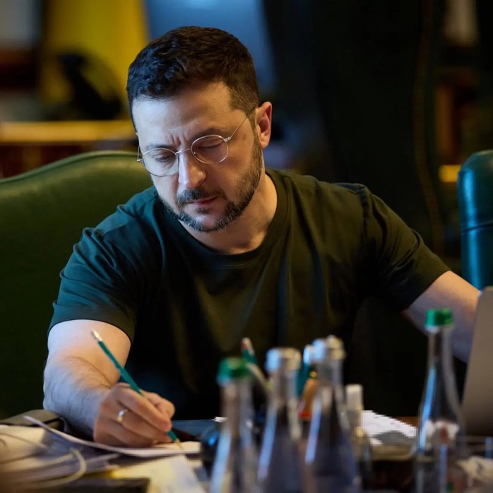 Tổng thống Ukraine Volodymyr Zelensky tại Kiev hôm 16-8. Ảnh: Văn phòng Tổng thống Ukraine