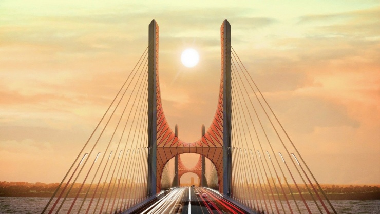 Phối cảnh cầu Ngọc Hồi sắp khởi công. (Ảnh: Sở Quy hoạch Kiến trúc)