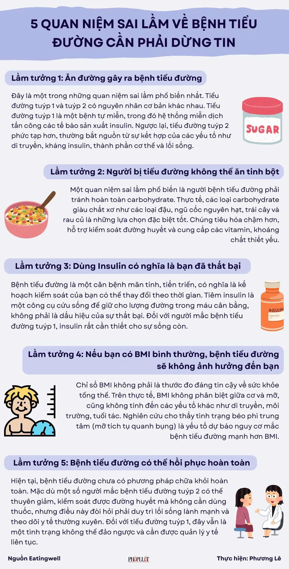 5 quan niệm sai lầm về bệnh tiểu đường cần phải dừng tin - 1