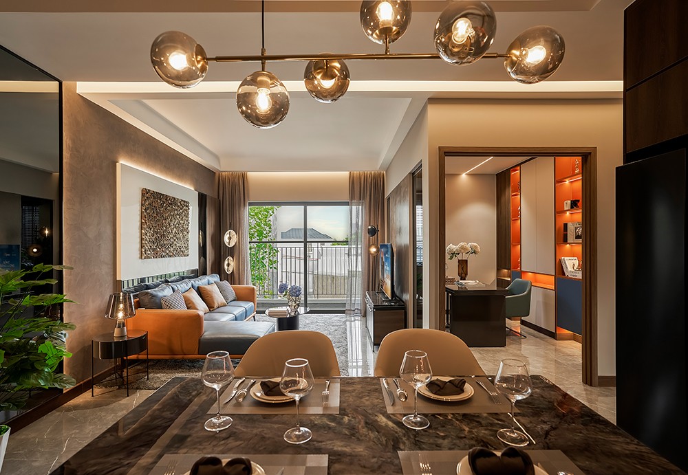 Không gian sống tiện nghi, hiện đại được khắc họa tại căn hộ mẫu The Aspira