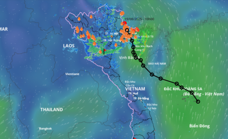 Hướng di chuyển của ATNĐ.