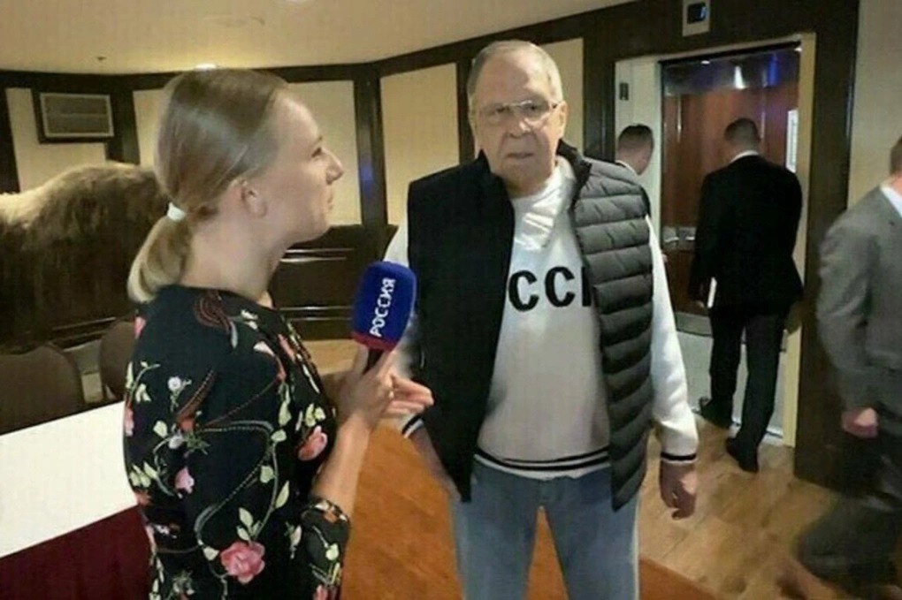 Ngoại trưởng Nga Sergey Lavrov tại Alaska hôm 15/8 (ảnh: RT)