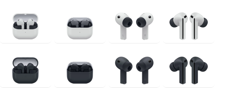 Các màu sắc của tai nghe Galaxy Buds 3 FE.
