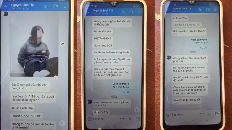 Các đối tượng lừa bắt cóc online nạn nhân rồi liên hệ gia đình nạn nhân đưa tiền chuộc để chiếm đoạt 466 triệu đồng. Ảnh: CACC