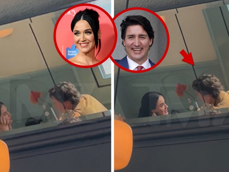 Bữa tối ở Montreal là buổi hẹn hò đầu tiên của Katy và cựu Thủ tướng Canada. Ảnh: TMZ.