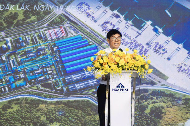 Ông Trần Đình Long, Chủ tịch Tập đoàn Hòa Phát, phát biểu tại sự kiện Ảnh: Hòa Phát