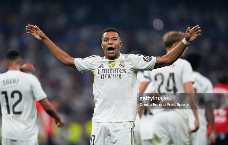 Mbappe tiếp tục chứng minh vai trò đầu tàu trên hàng công Real Madrid