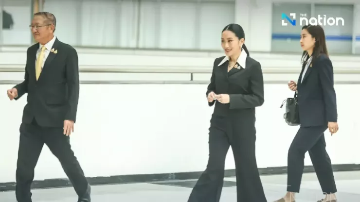 Thủ tướng bị đình chỉ của Thái Lan Paetongtarn Shinawatra tại Tòa án Hiến pháp Thái Lan ở thủ đô Bangkok sáng 21-8. Ảnh: NATION