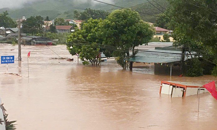 Mưa lớn gây ngập úng cục bộ ở Bắc Ninh. Ảnh: Báo Bắc Ninh