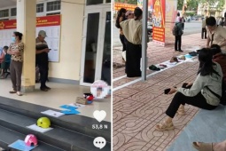 Tin tức trong ngày - Người dân dùng mũ bảo hiểm, gạch đá 'đặt chỗ' nộp hồ sơ: Chủ tịch xã nói gì?