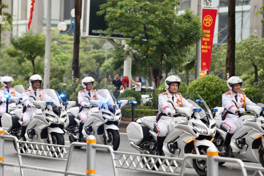 Môtô hộ tống trang bị cho lực lượng Cảnh vệ phục vụ công tác đón, dẫn các đoàn đại biểu cấp cao. Ảnh: Hiếu Lương
