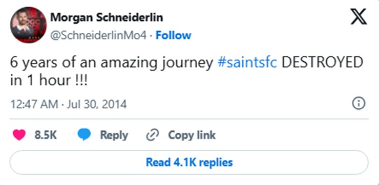 Dòng tweet đầy tức giận của Schneiderlin