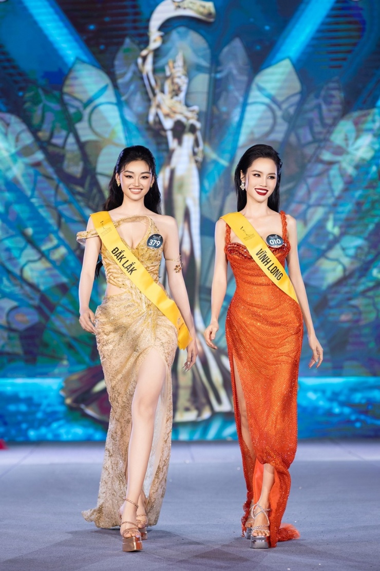 Nguyễn Thị Yến Nhi (trái), quê Đăk Lăk, từng vào top 15 Miss Grand Vietnam 2024.