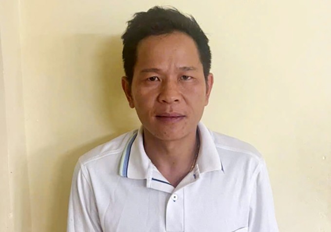 Trần Hữu Cường tại cơ quan điều tra. Ảnh: Công an cung cấp