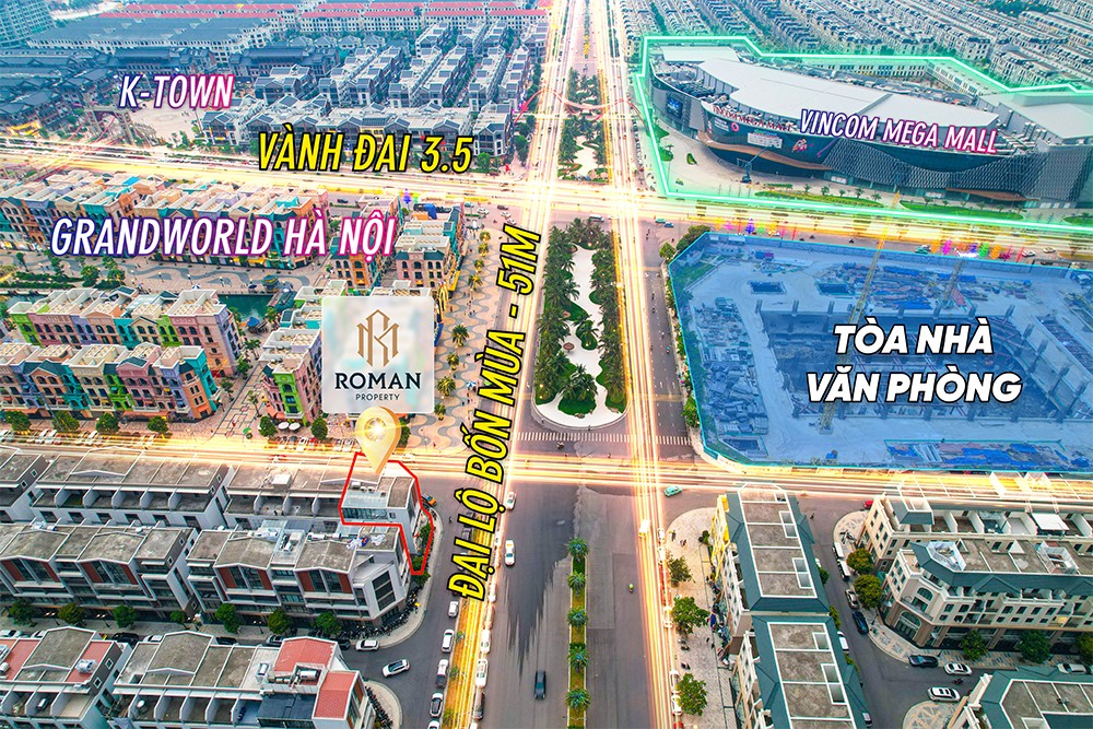 Roman Head Office nằm tại vị trí kim cương đắc địa nhất của Ocean City