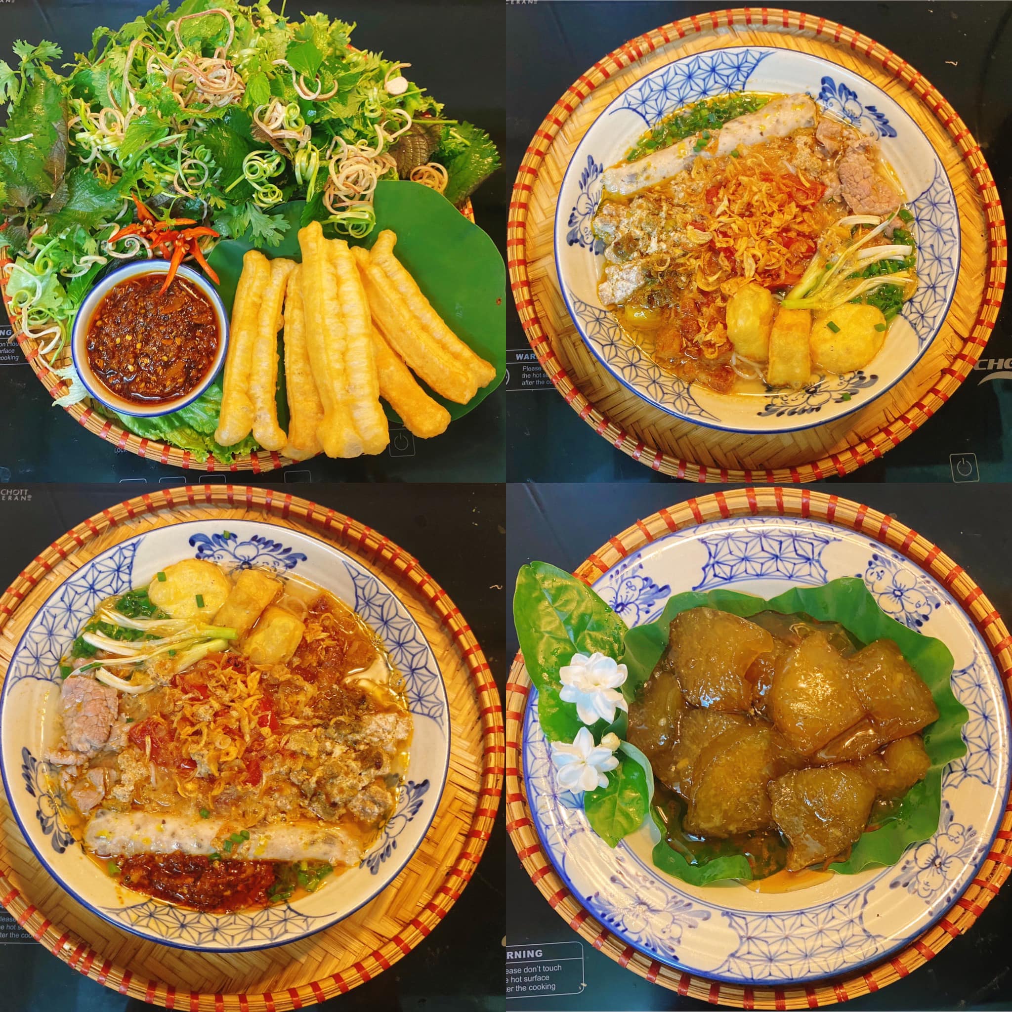 Bún riêu - Bánh gio mật mía