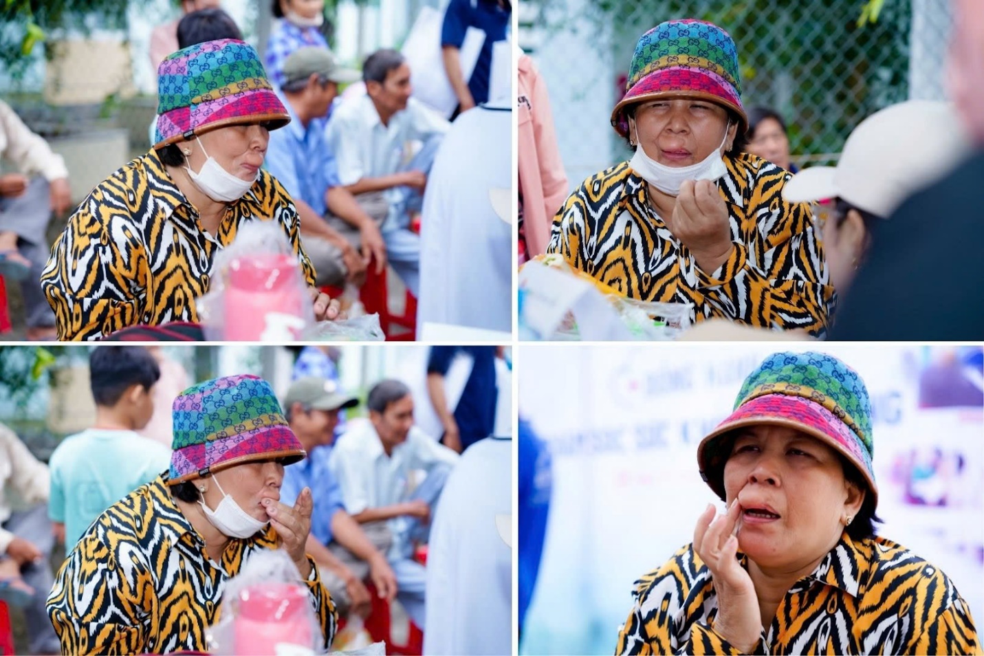 Ung thư miệng chưa được chữa trị trọn vẹn, nhưng chị Tuyền vẫn gắng gượng từng ngày vì gia đình