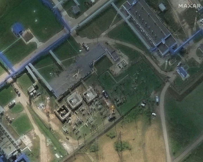 Một trạm bơm thuộc đường ống dẫn dầu Druzhba từ Nga sang châu Âu được cho là đã bị tấn công bởi phía Ukraine - Ảnh: MAXAR