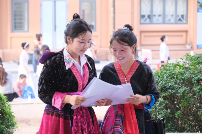 Thí sinh thi năng khiếu vào Đại học Sư phạm Hà Nội năm 2025. Ảnh: Dương Tâm