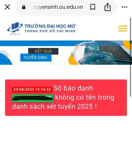 Một số thí sinh cho biết đã đủ điểm chuẩn nhưng tra cứu trên các trang tuyển sinh không ra kết quả.