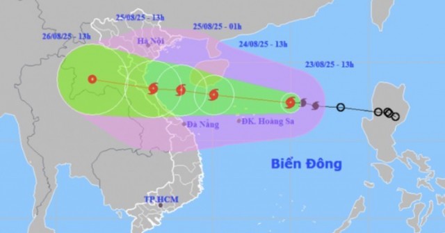 Bão số 5 rất mạnh hướng vào từ Thanh Hóa - Quản...