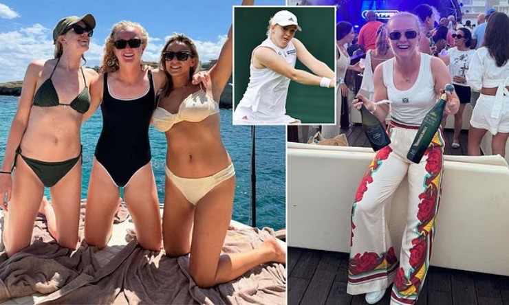 Fran Jones (bikini đen và ảnh bên phải) là ngôi sao đặc biệt tại US Open 2025