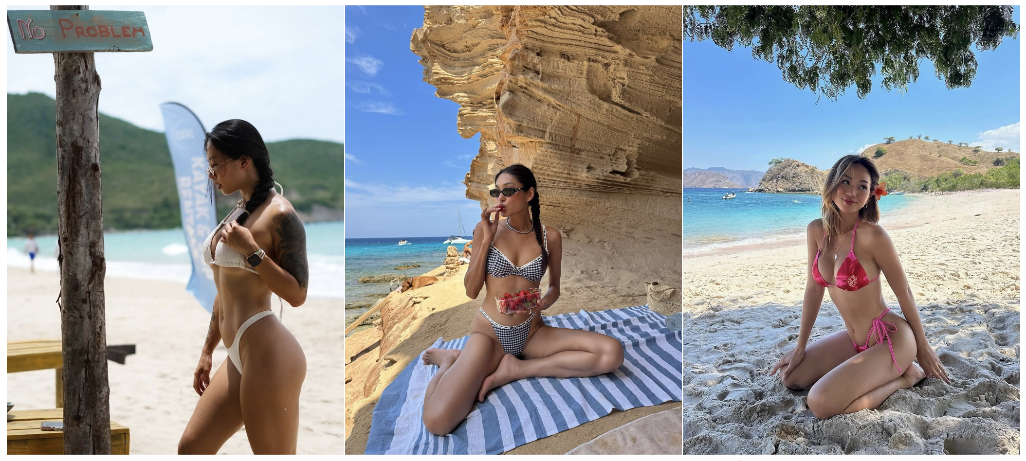 Người nổi tiếng ở Việt Nam không ngại phô diễn cơ thể mình trong những bộ bikini kiệm vải. Ảnh: IG.