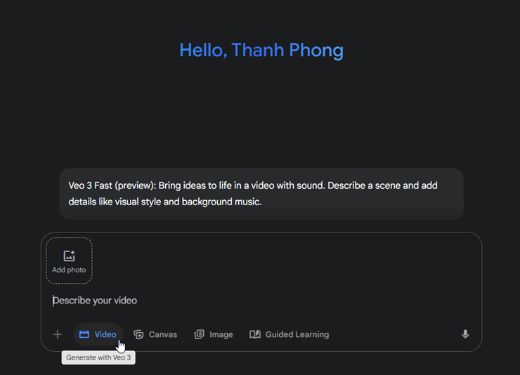 Google đang cho người dùng trải nghiệm Veo 3 miễn phí.