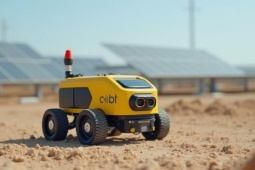 Robot hỗ trợ xây nhanh trang trại điện mặt trời