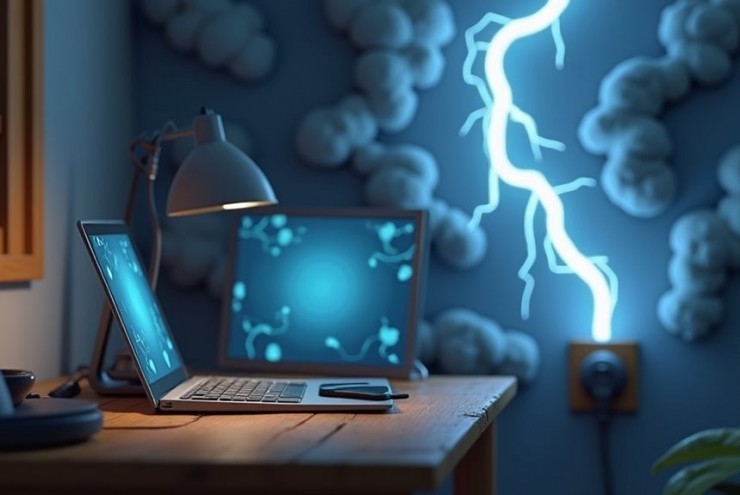 Có nên rút phích cắm máy tính khi trời mưa bão hay không?